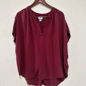 Old Navy Wine Colored Blouse XL